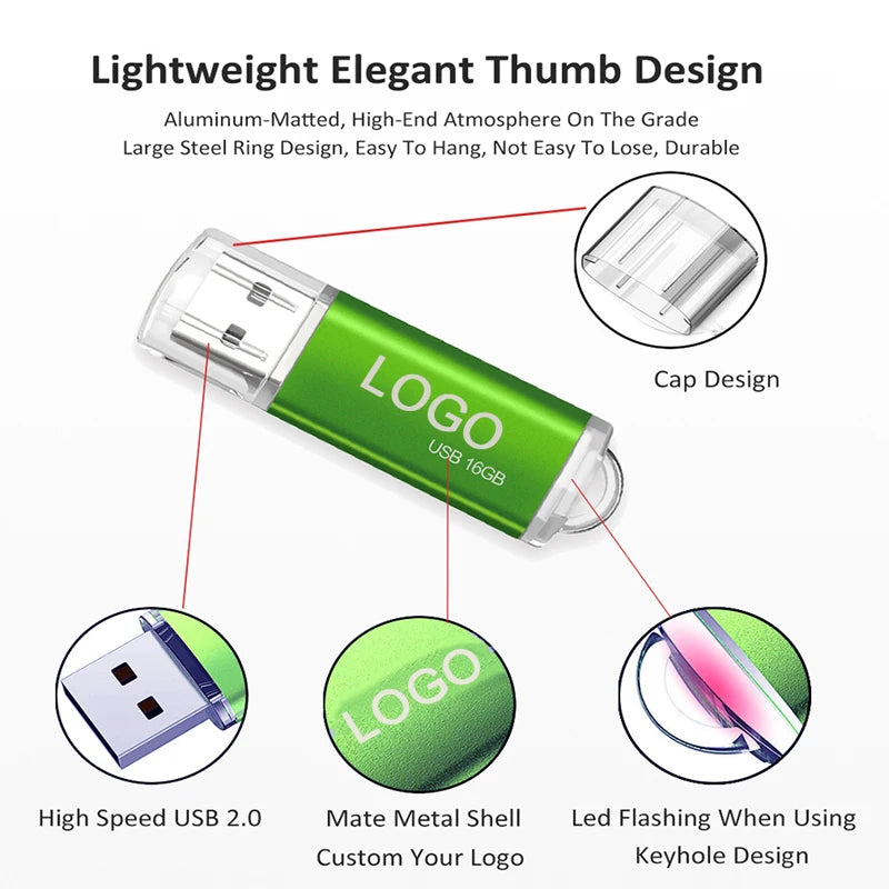 U Disk Thumb Flash Disk Gift Free laser