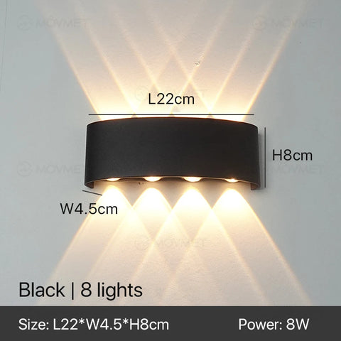 LED Wall Lamps Outdoor Plastic ABS IP65 Waterproof with Bathroom Aisle Garden Courtyard Living room Hotel Balcony 110-220V