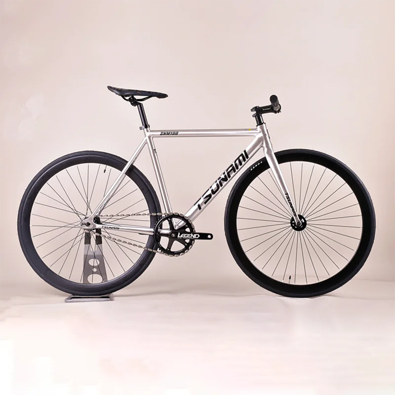 Fixie Fixed Gear Bike Tsunami Track Single Speed Racing Bicycle 700C SNM100 Aluminum Alloy Frame Cycling Parts Customizable