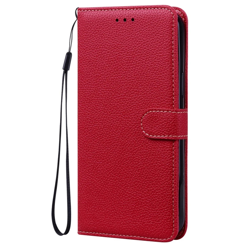 Flip Case for Samsung Galaxy S22 S21 S20 S10 S9 S8 Plus Lychee Pattern PU Leather Wallet Case for Galaxy S20FE S21FE S22 Ultra