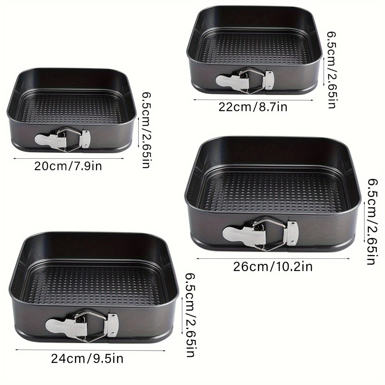 Non-Stick Metal Bake Mould square Cake Pan Bakeware Removable Bottom Carbon Steel Cakes Molds Kitchen Accessories