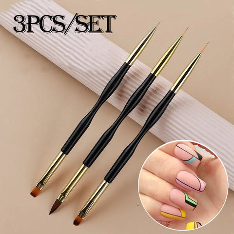 Brush Set Tips Ultra-thin Line Drawing Pen Dual End UV Gel Painting Brushes