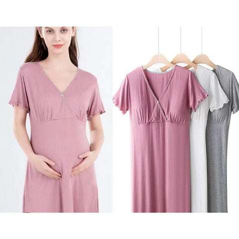 Breastfeeding Dresses Summer Postpartum Nursing Clothes