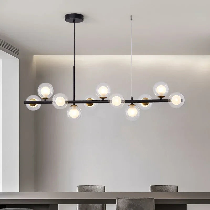 Modern Glass Ball Ceiling Chandelier for Table Dining Living Room Kitchen Island Molecule Pendant Lamp Indoor Lighting Fixture