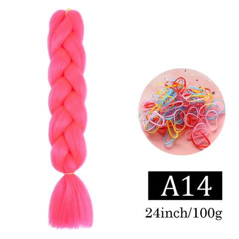 24 Inch Jumbo Braids Extensions Synthetic Braiding Hair Afro Ombre Color kanekalon Hair for Children Braid