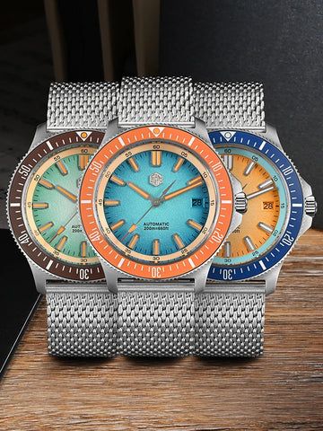 San Martin 40mm Dive Watch Original Design NH35 Automatic Mechanical Fashion Men Watch Sapphire Waterproof 200m Luminous SN0118