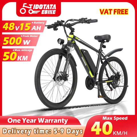 500W Motor Adult Mountain Electric Bike 21Speed Cycling Bicycle