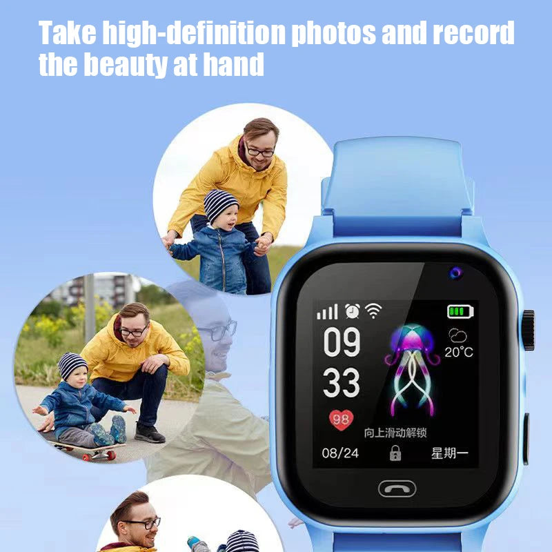 4G Smart Watch Kids SOS GPS Call LBS Tracker Location Sim Card Multifunctional Clock Camera Chat Waterproof Watch Children Gifts