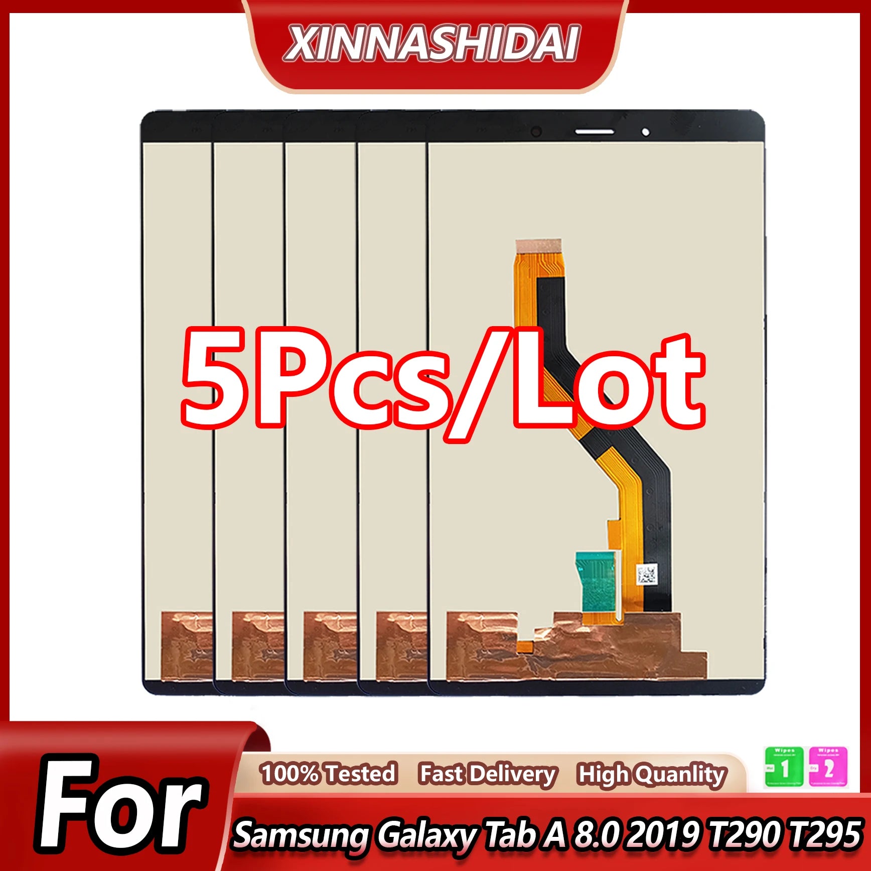 3/5/10 Pcs/Lots LCD For Samsung Galaxy Tab A 8.0 2019 T290 T295 SM-T290 SM-T295 Display Touch Screen Digitizer Assembly Tested