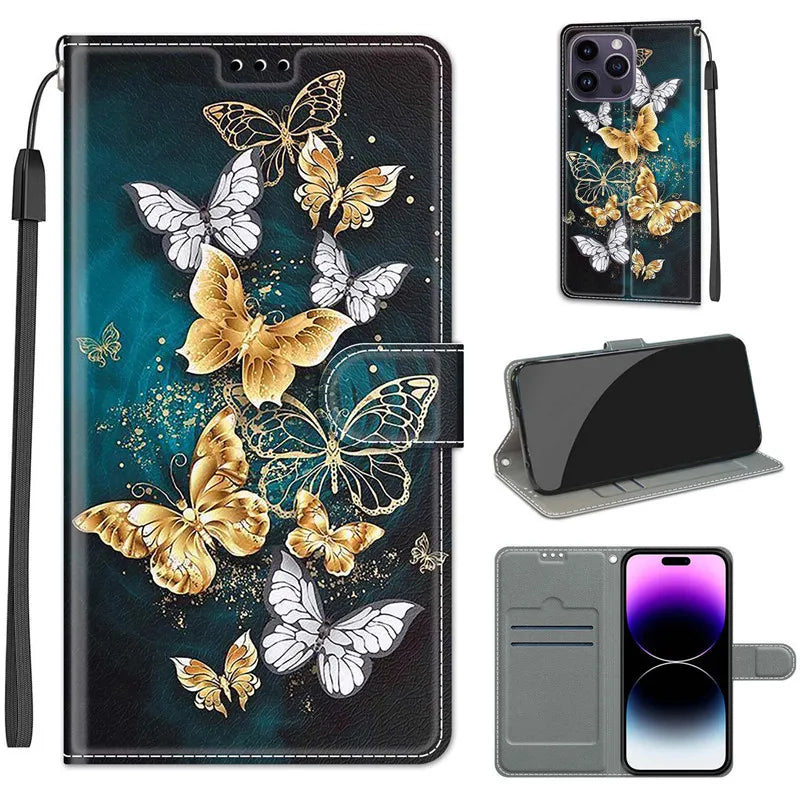 Flower Pattern Flip Case For Xiaomi