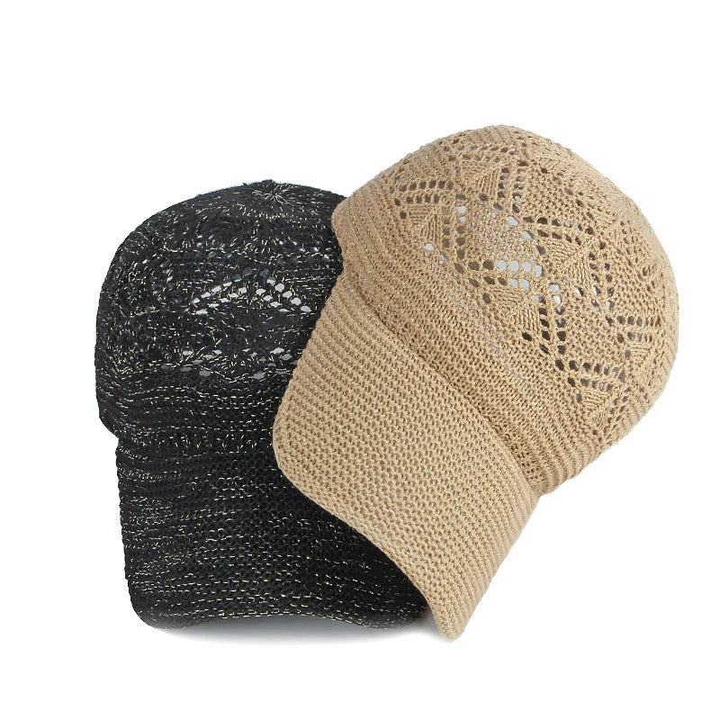 Summer Women's Hollow Breathable Knitting Caps