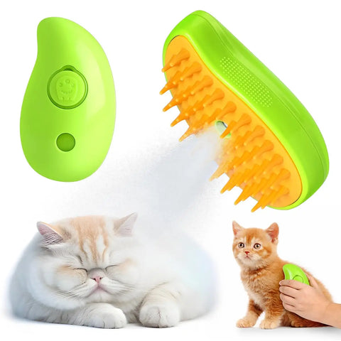 Dog Cat Steam Brush Electric Spray Water Spray Kitten Pet Comb Soft Silicone Depilation Cats Bath Hair Brush Grooming Supplies