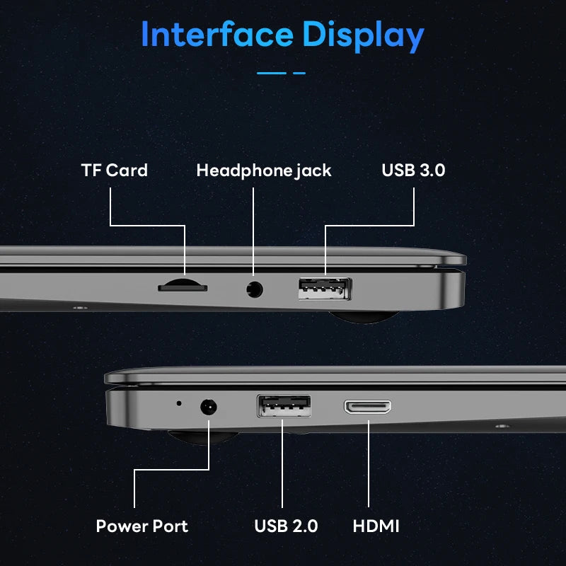 Intel N3350 Cheap laptops 6GB RAM 64GB SSD