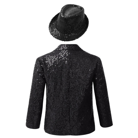 tuxedo with Fedora Hat Banquet Dance Wedding Party Fancy Costumes