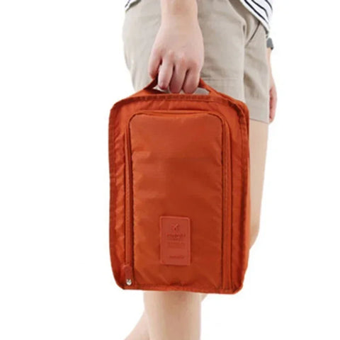 Nylon Fold Dust-proof Shoe Organizer Storage Handbag Travelling Ladies