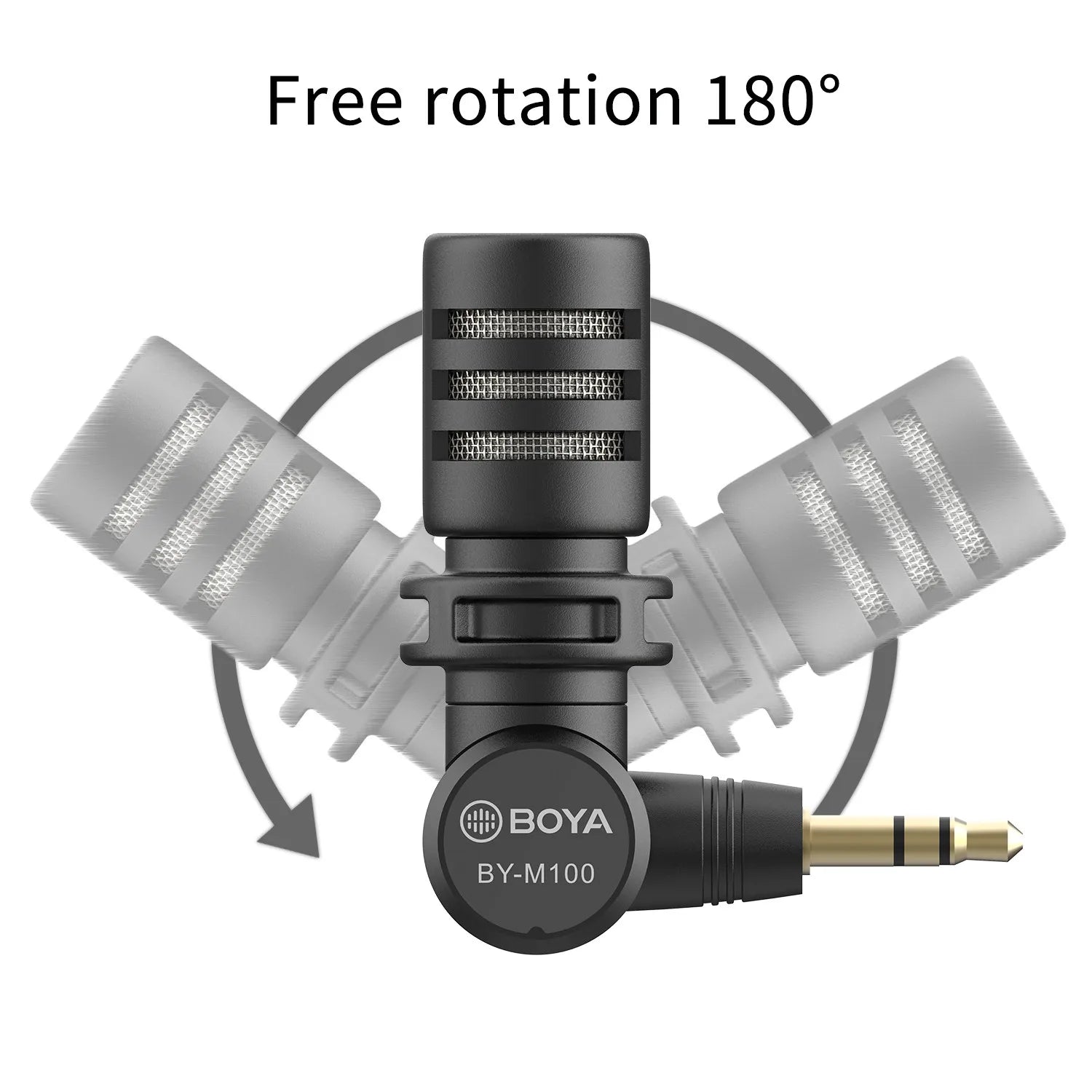 BOYA BY-M100 Wired Microphone Plug and Play Portable Audio Video Recording Mic for iPhone Android Camera PC Live Streaming Vlog