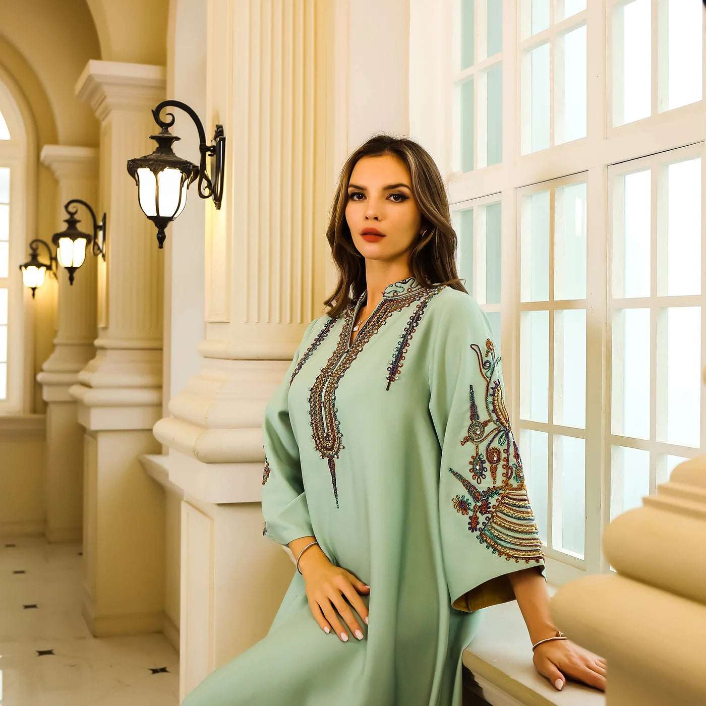 Eid Muslim Abaya Morocco Fashion Robe Corban Dubai Elegant Party Dresses Islamic Kaftan Arab Women Clothes Middle East