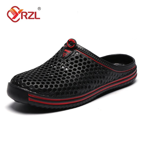 YRZL Summer Men Sandals Light EVA Men's Casual Shoes Hole Shoes Clogs Lovers Home Garden Outdoor Male Beach Flat Slippers