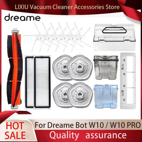 For Xiaomi Dreame Bot W10 W10pro Vacuum Cleaner Accessories Main Side Brush HEPA Filter Mop Cloth Rag Spare Parts