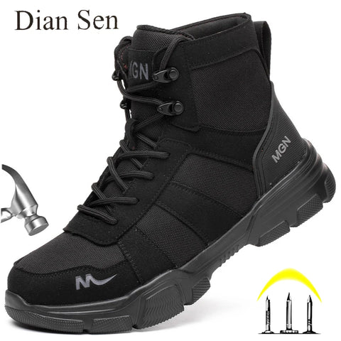 Men Steel Toe Shoes Puncture-Proof Sneakers