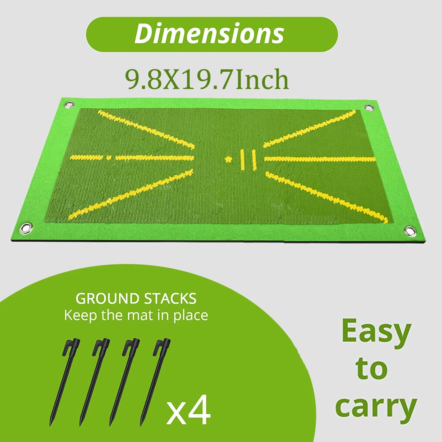 Golf Training Mat for Swing Detection Batting Path Feedback Practice Hitting Mats Training Aid Equipment  Indoor Outdoor