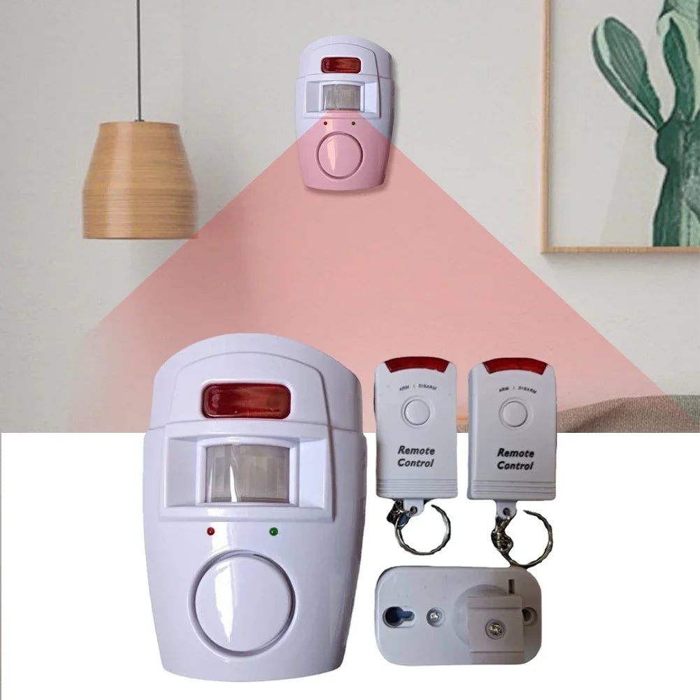 Motion Detector Alarm Battery-powered PIR Alert Infrared Sensor Alarm Home Security System for Door Shed Garage Caravan