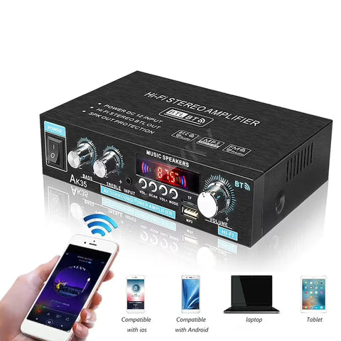 Home Power Amplifier CH 2.0 Bluetooth Bass