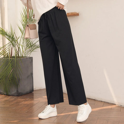 Womens pants Spring Summer Striaght Ankle-Length trousers