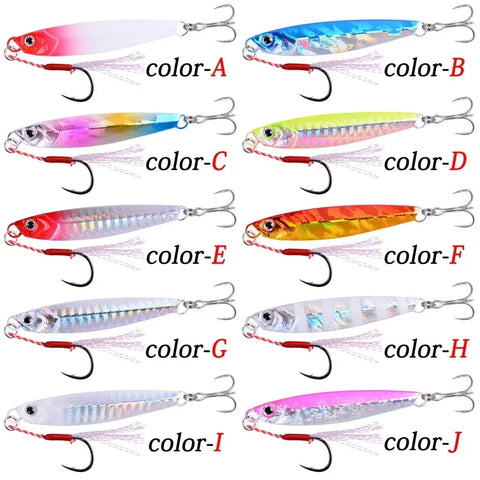 Shore Drag Cast Jigging Spoon Fishing Lure Artificial Bait Tackle