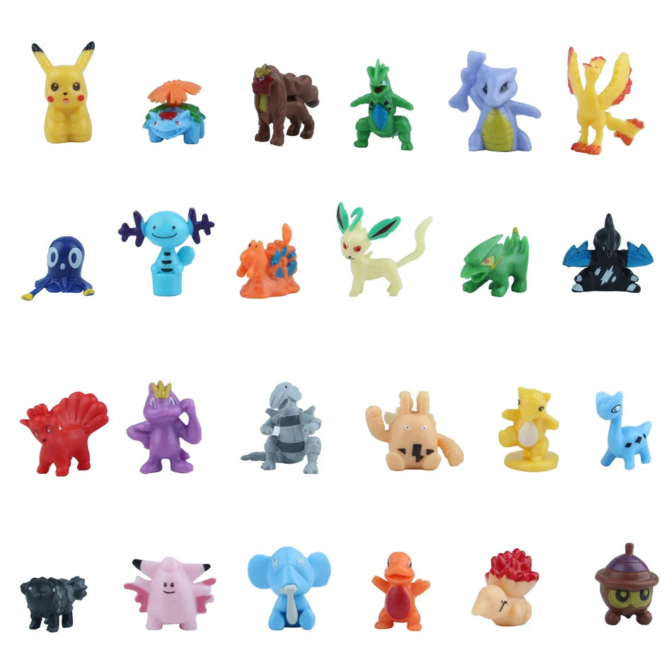 24Pcs/Set Pokemon Action Figure 2-3CM Not Repeating Mini Figures Model Toy Pikachu Anime Kids Collect Dolls Birthday Gifts