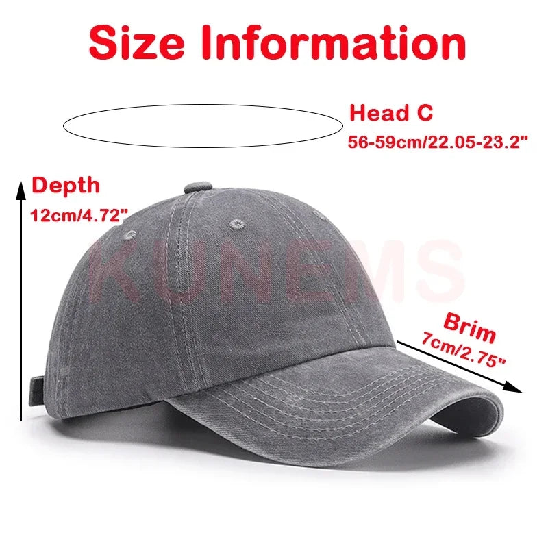 KUNEMS Custom Logo Baseball Cap for Men and Women DIY Design Letter Embroidery Retro Hat Customize Cap Graphic Print Wholesale