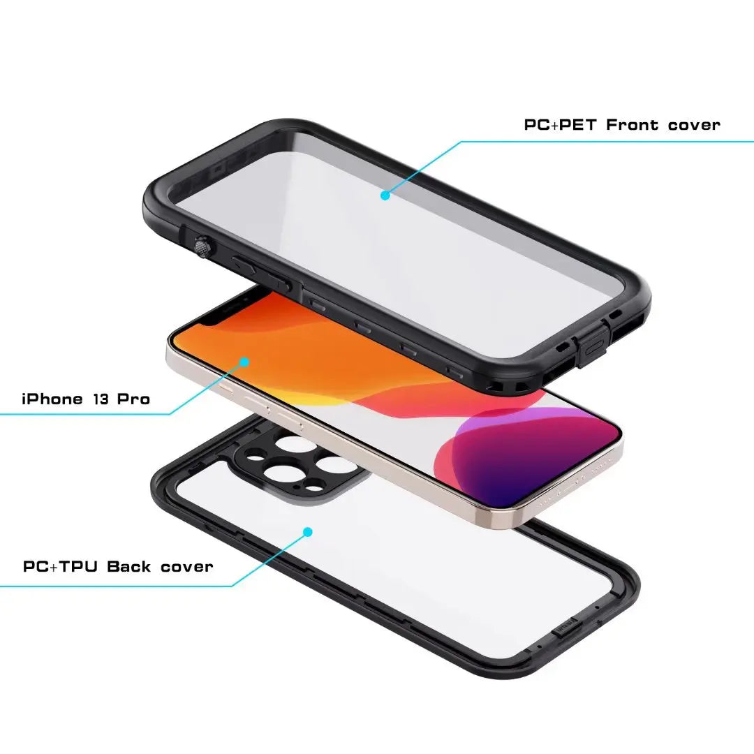 IP68 Waterproof Case For IPhone 14 15 13 12 11 Pro Max XS Max XR 7 8  Cover