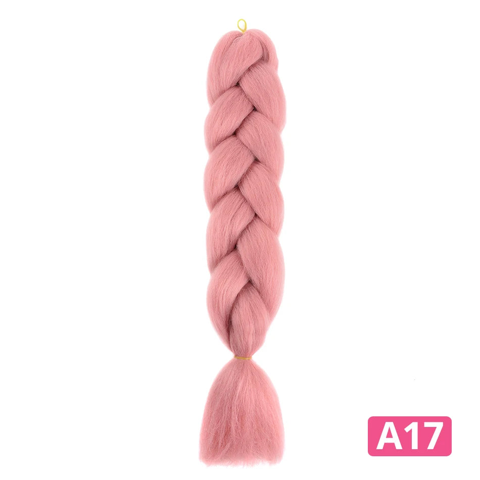 Colorful Hair for Braids Synthetic Braiding Hair Extensions for Girls Jumbo Braid Hair for Crochet Box Expression Braiding Hair