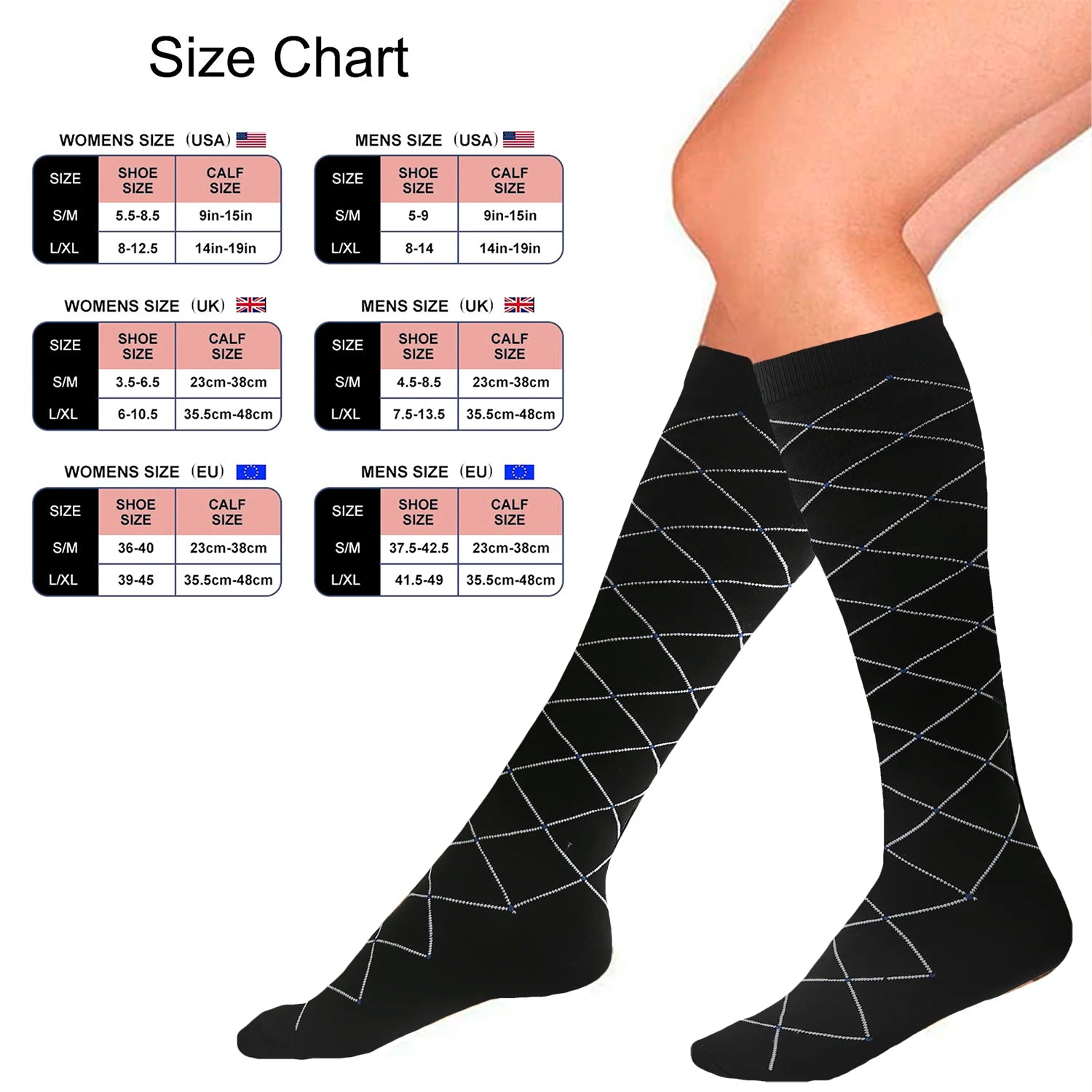 New Compression Socks Black Series Sports Socks