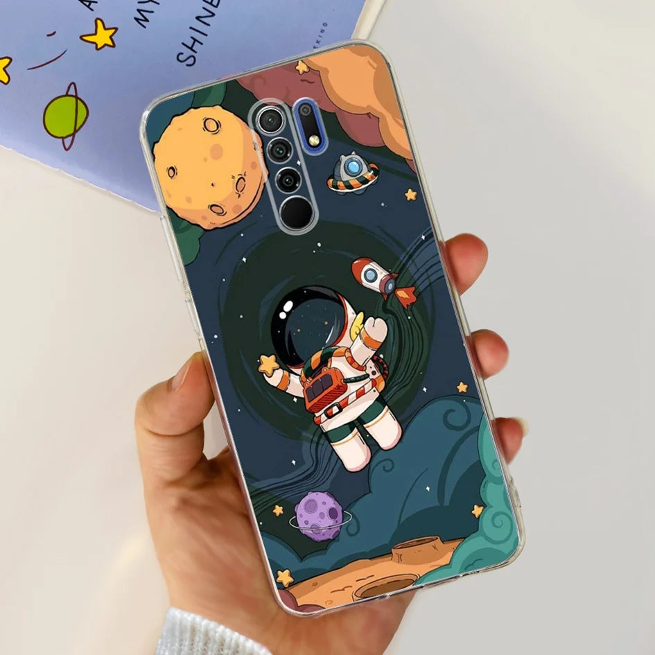 For Xiaomi Redmi 9 Prime Case Fashion Marble Soft Silicone Transparent Phone Back Cover For Xiaomi Redmi 9 Bumper on Redmi9 Capa