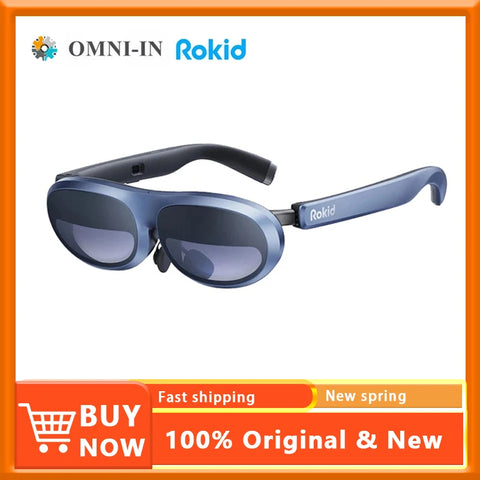 Original Rokid Max AR 3D Smart Glasses Micro OLED 215”Max Screen 50° FoV Viewing For Phones/Switch/PS5/Xbox/PC Smart On Sales