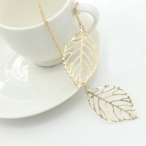 Simple Fashion Plated Gold Metal Chain Necklace For Women Circle Long Strip Pendant  Temperament Jewelry Accessories