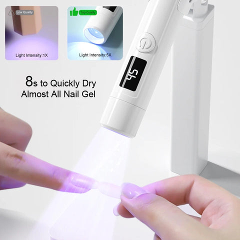 Mini UV Led Lamp for Nails Gel Dry, Cordless Resin Curing UV Light Mini Nails Dryer