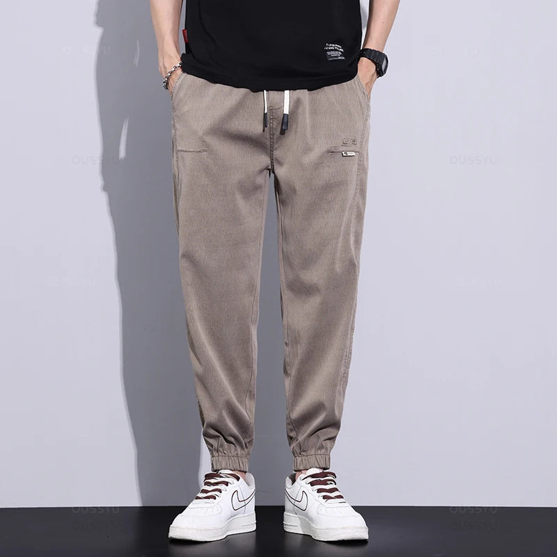 Men's Cargo Casual Pants Summer Thin Jogger Sweatpants