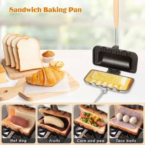 Sandwich machine For Sandwich Making Non Stick Double-Sided Baking Tray Hot Dog Toaster Breakfast Machine Pancake Maker