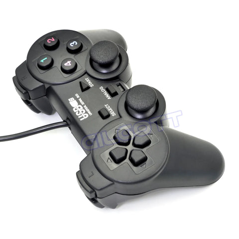 2PCS Dual Vibration Wired USB Gamepad Gaming Joystick Joypad Game Controller for Windows 7 / 8 / 10 / XP PC Laptop Computer