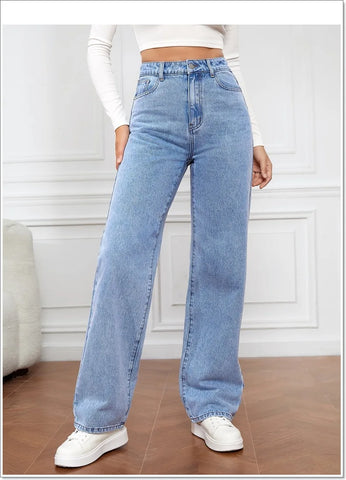 Casual Women's High Waist Jeans