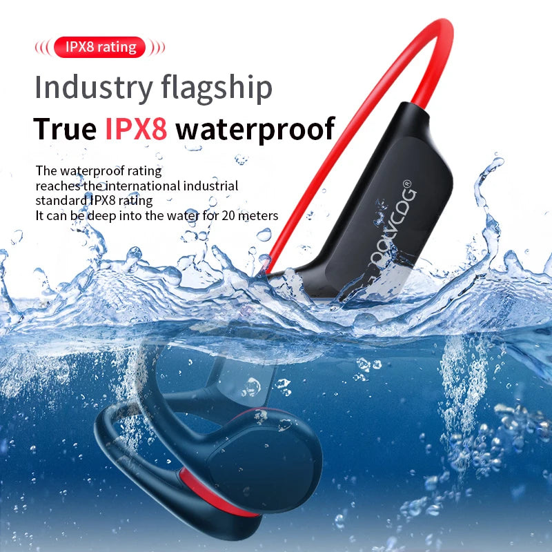 Wireless Swimming Headset with Microphone Waterproof Exercise
