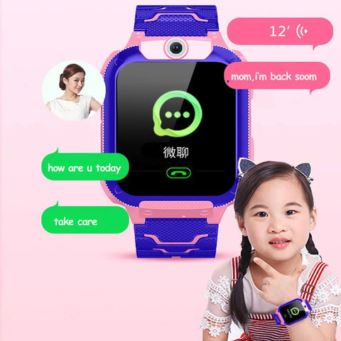 Children's Smart Watch SOS Phone Watch Smartwatch Camera With Sim Card Waterproof Kids Gift For IOS Android