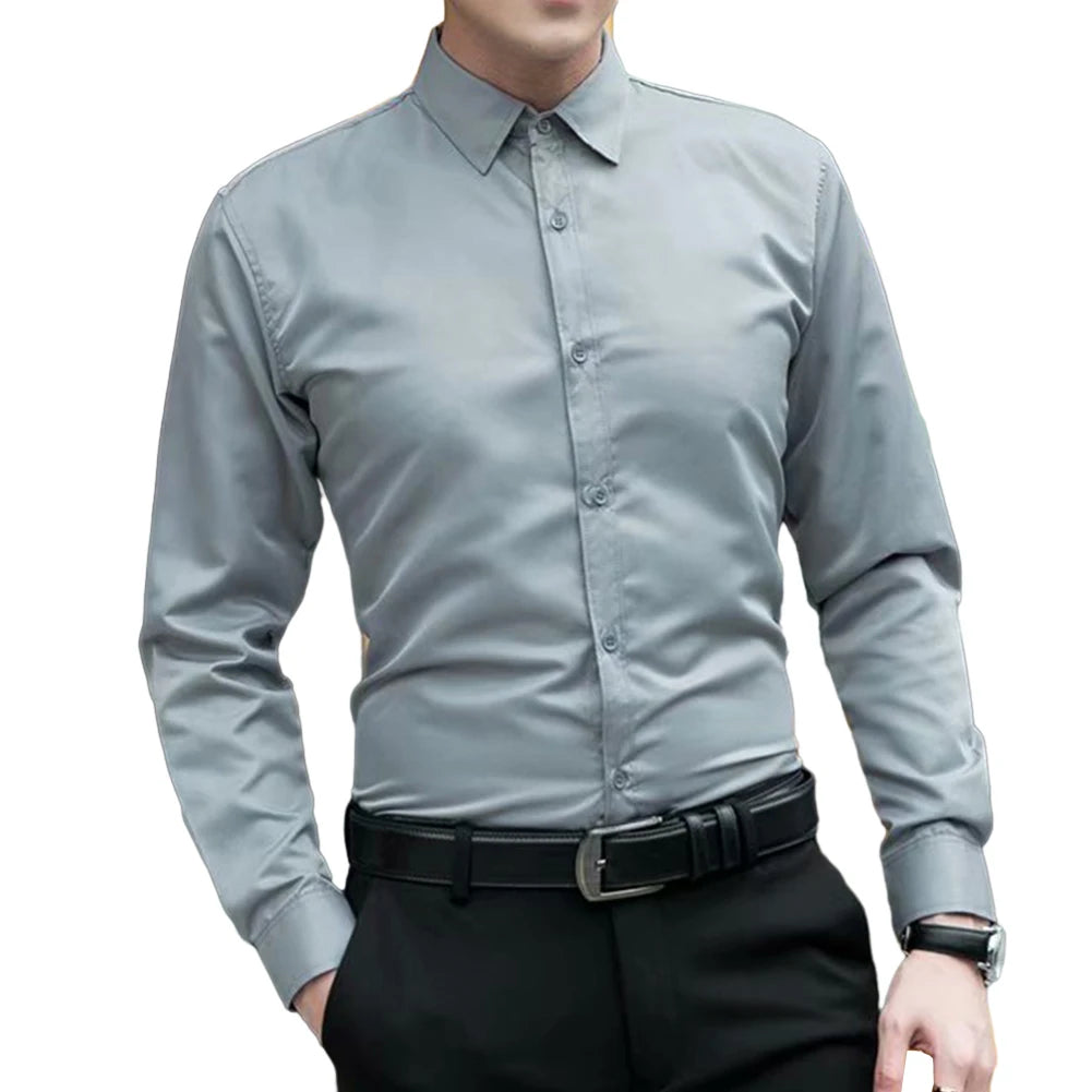 Long Sleeve Slim Casual Party Shirt Top Clothing Male