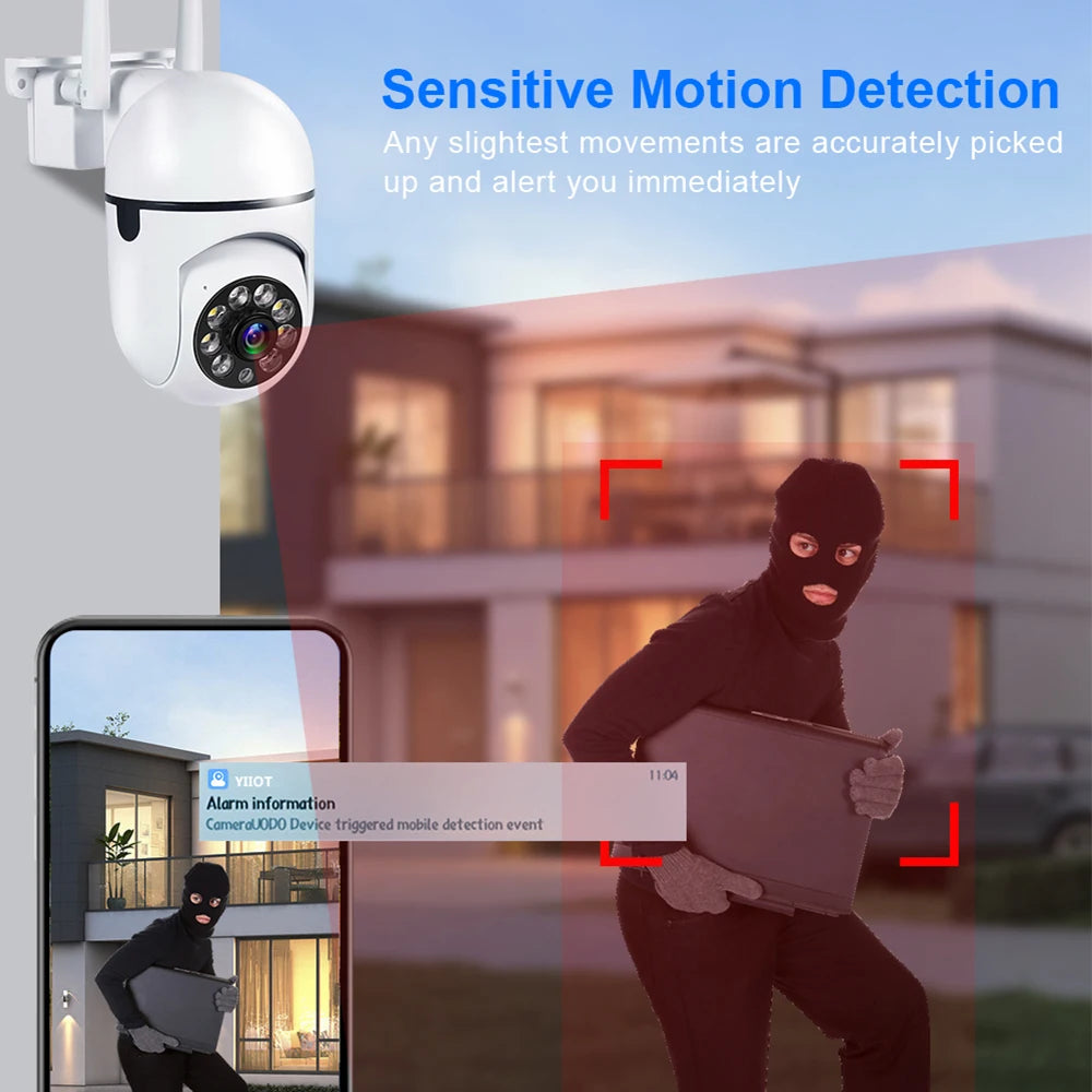 3MP HD Wifi Surveillance Cameras PTZ CCTV IP Camera Waterproof Home Security Wireless 360° Night Vision Full Color Two Way Audio