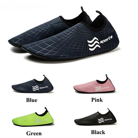 Men Women Flat Quick Dry Wading Shoe Lightweight Seaside Beach Barefoot Aqua Shoe Soft Surfing Comfortable Fish Water Sport Shoe