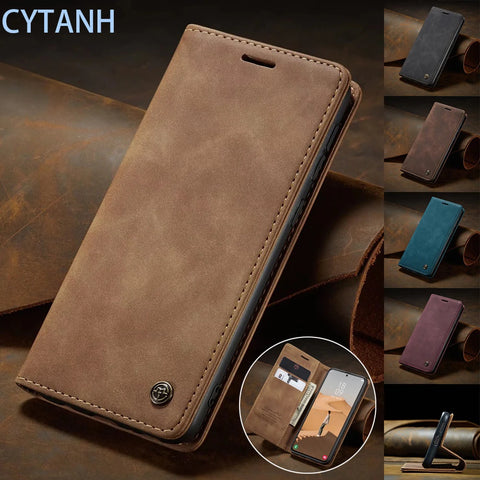 Leather Book Coque for Samsung