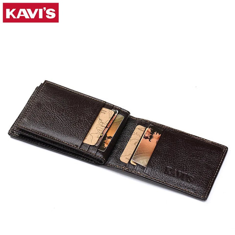 Genuine Leather  Portable Slim Wallet Mini Credit Card Wallet Purse Thin Small Card organizer Purse for Men