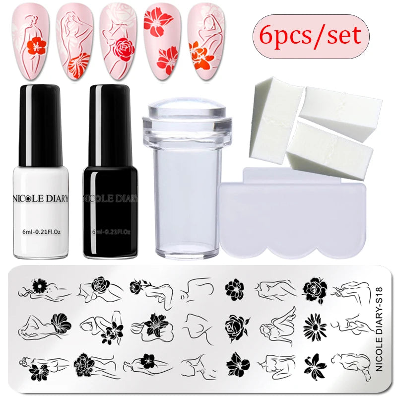 Nail Stamping Polish with Stamping Plate